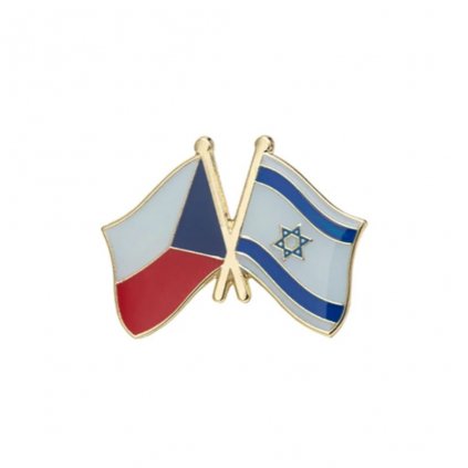 1836 2 ozdoba do klopy vlajka cr a izrael