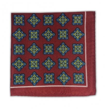 2325 1 vinovy kapesnicek do saka geometric