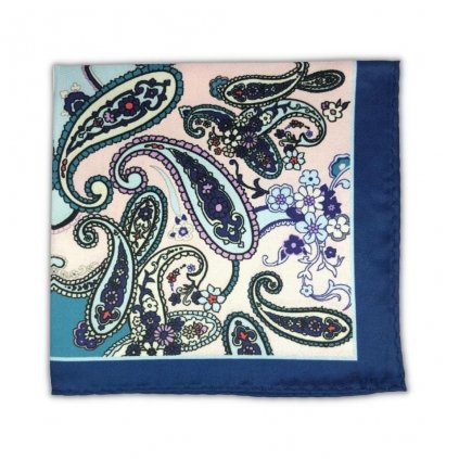 2457 ruzovy kapesnicek do saka paisley
