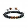 Náramek Tiger Eye Black II: Kombinace temné elegance a mystického tygřího oka, tento náramek je perfektní pro ty, kdo hledají hloubku a styl.