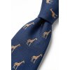 Tmavě modrá kravata se žirafami