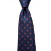 Tmavě modrá kravata s jahodami
