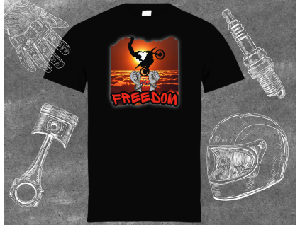 Pánské tričko FREEDOM černá