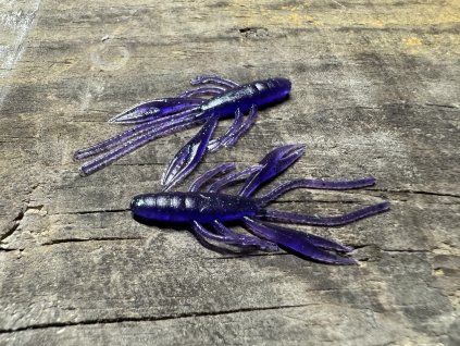 Shrimp 5cm (Tmavě modro fialová barva s flitry) balení po 12ks - Pro spin baits