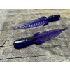 Leaf - Larva jepice - 7,6cm (Tmavě modro fialová barva s flitry) balení po 10ks - Pro spin baits