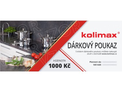 darkovy poukaz kolimax 1000 vz