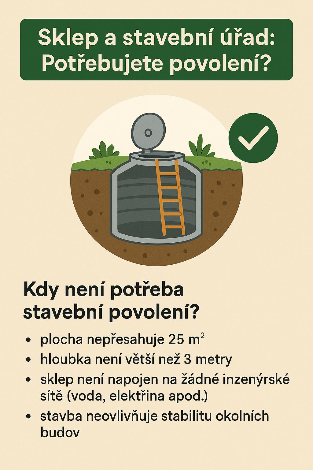 Zahradní sklep jednoduše