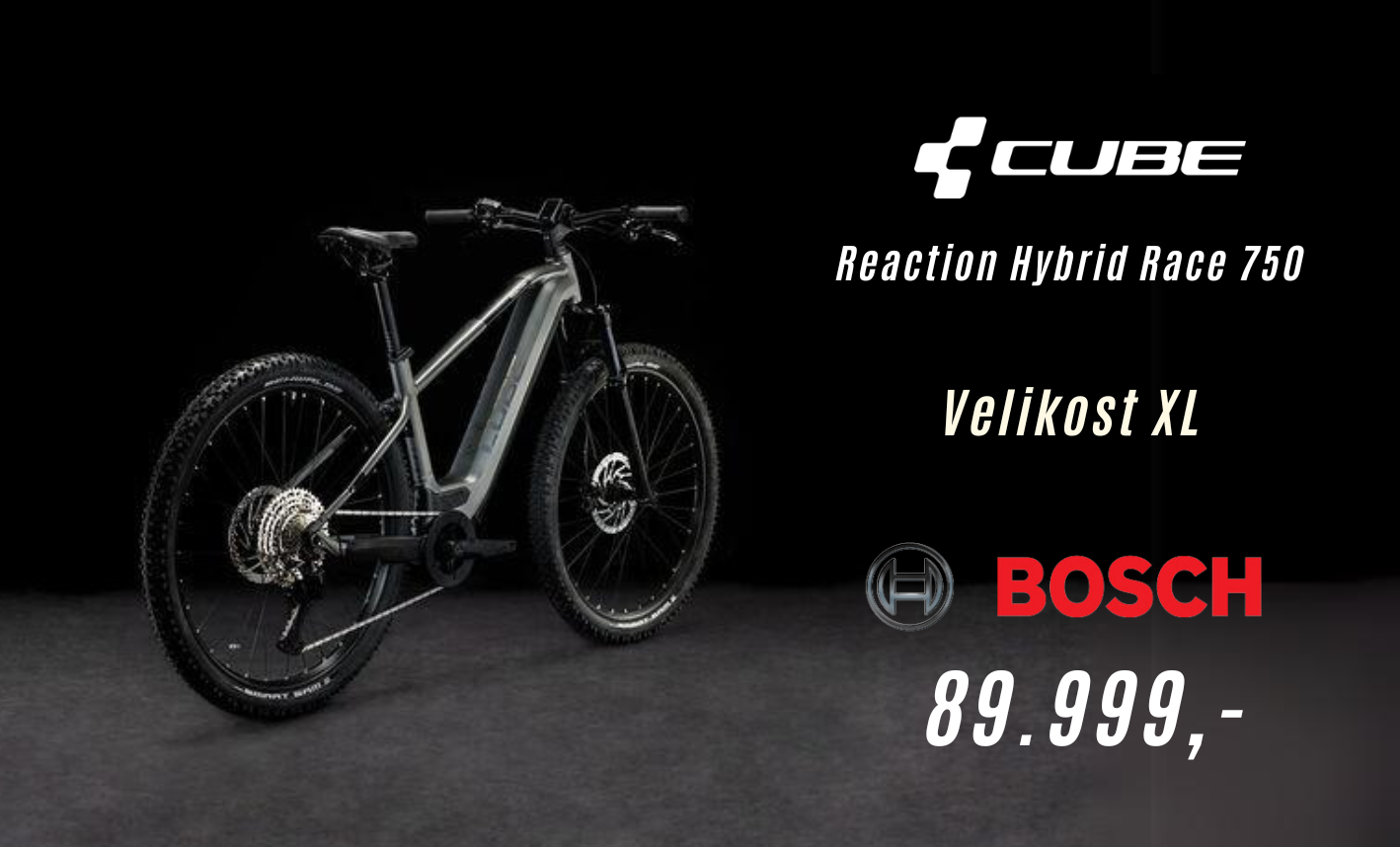 Cube Reaction Hybrid Race 750 - Grey´n´metal - XL, Bosch