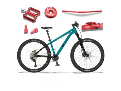 Kubikes 26 trail air tyrkys laser red