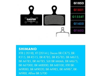 Brzdové destičky Galfer FD452 - Shimano