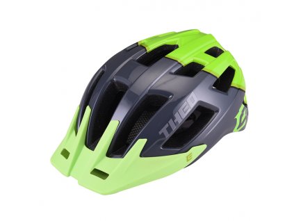 Cyklistická přilba Extend THEO grey-grass green, S/M (55-58 cm) shine