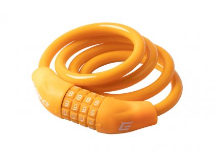Zámek na jízdní kolo Extend NUMERIC 4, 10*1000 mm, žlutá
