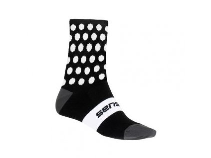 Ponožky Dots černá/bílá Velikost: 6/8 SENSOR