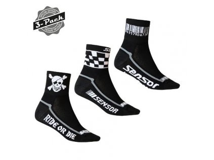 Ponožky 3-PACK Race Code/CHess/Pirate SENSOR