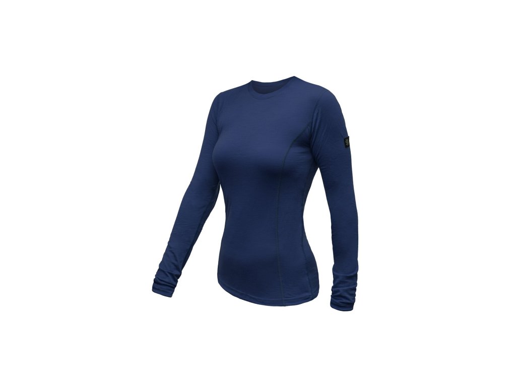 SENSOR MERINO ACTIVE dámské triko dl.rukáv deep blue (Velikost S)