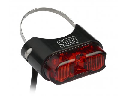 SON Rear Light DC seatpost mount - černá / červená - for Ø 26 to 31.8mm
