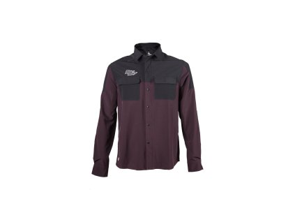 FT UNISEX RIDER LONG SLEEVE SHIRT WINE RED/BLACK (Velikost XL)