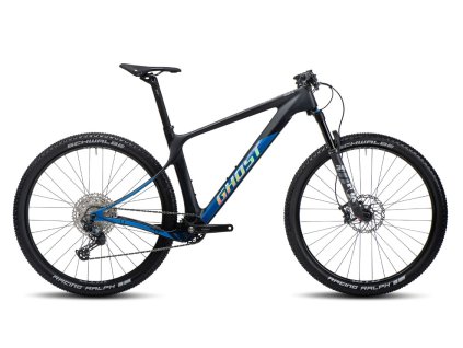 GHOST Lector Essential Raw Carbon Matt/Blue Gloss (Varianta XS)
