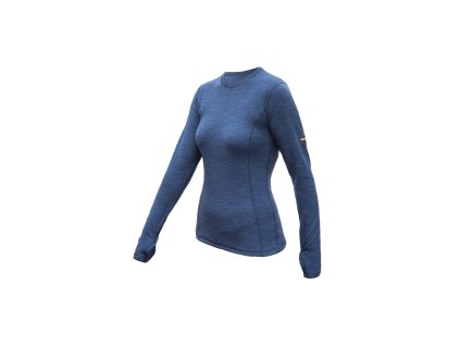 SENSOR MERINO BOLD dámské triko dl.rukáv cool blue (Velikost L)