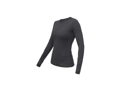 SENSOR MERINO BOLD dámské triko dl.rukáv anthracite gray (Velikost L)