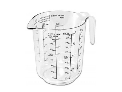 Odměrka 1L s výlevkou a potiskem