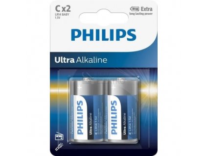 baterie c philips ultra alkaline lr14 e2b 10 alkalicke blistr 2ks p 1173904