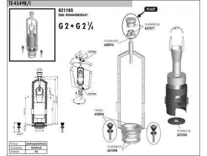 611165 ventil vypousteci te 4549b i