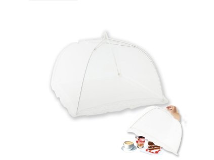 Kryt na potraviny skládací 33x33 silon+kov bílá