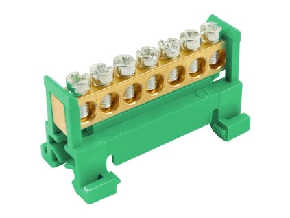 1000012 pe 7 zeleny nulovaci a rozbocovaci mustek 7x16 zeleny eleman