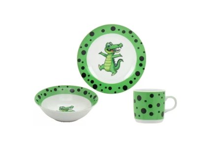 detska jidelni sada 3 dily krokodyl