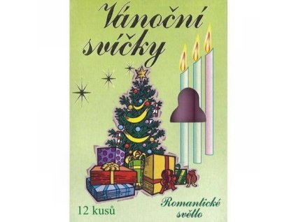 Svíčka vánoční 12ks mix barev