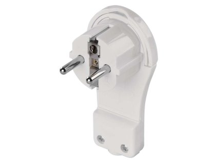 Vidlice úhlová pro prodlužovací kabel, bílá