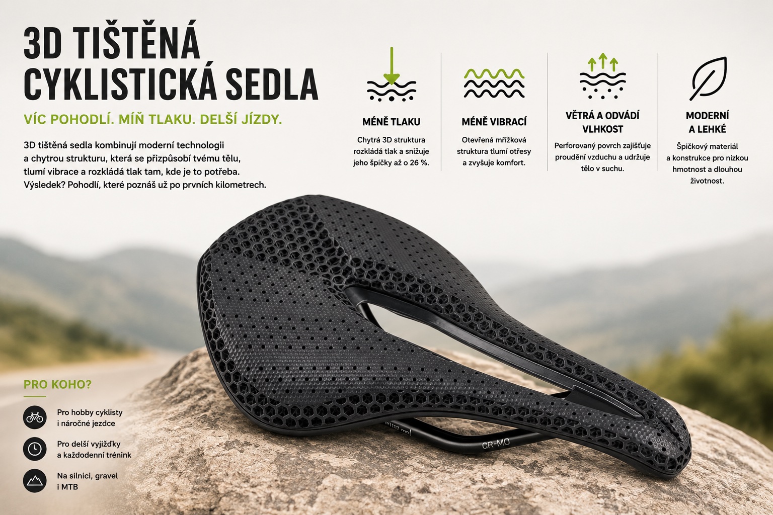 3D tištěná cyklistická sedla: marketingový hype, nebo opravdu revoluce v pohodlí?