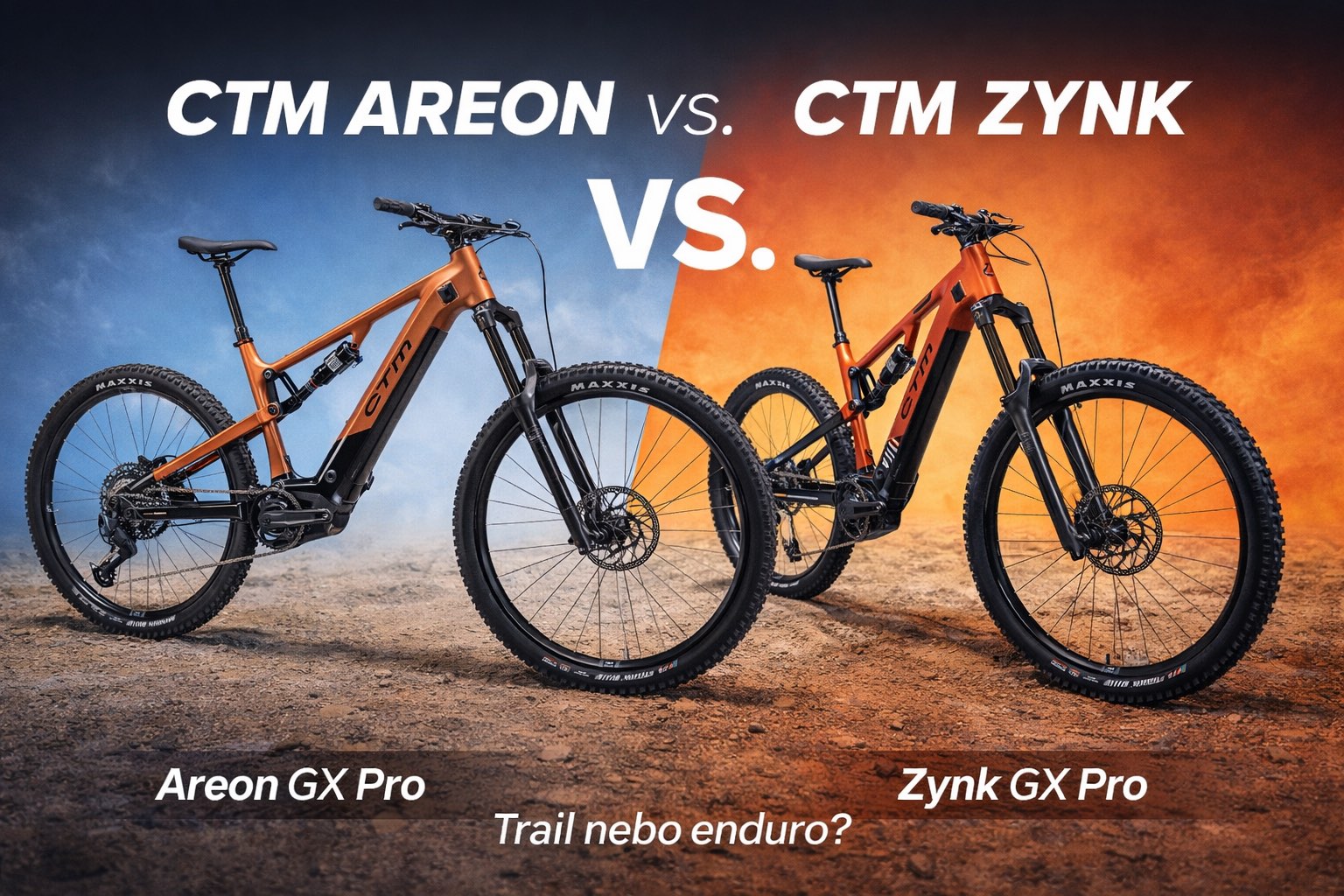 CTM Areon vs. CTM Zynk: Trail nebo enduro e-bike? Jak si správně vybrat