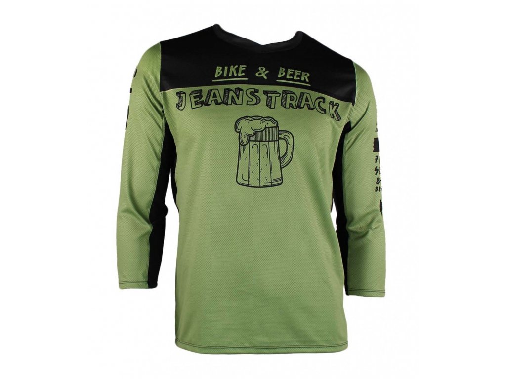 bikebeer green technical mtb 34 sleeve t shirt
