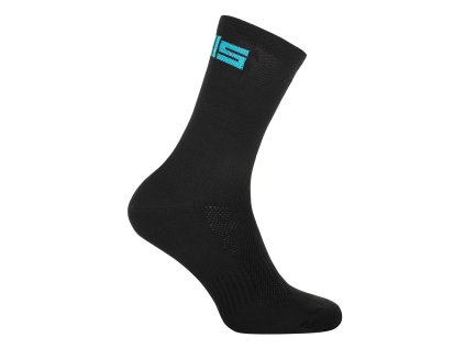 Ponožky PELLS Logos Black/Cyan (Varianta 35-38)