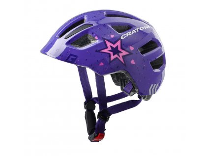 Dětská helma CRATONI Maxster Star Purple Glossy - XS/S (46-51cm)