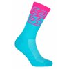 Ponožky PELLS Razzer Cyan/Pink