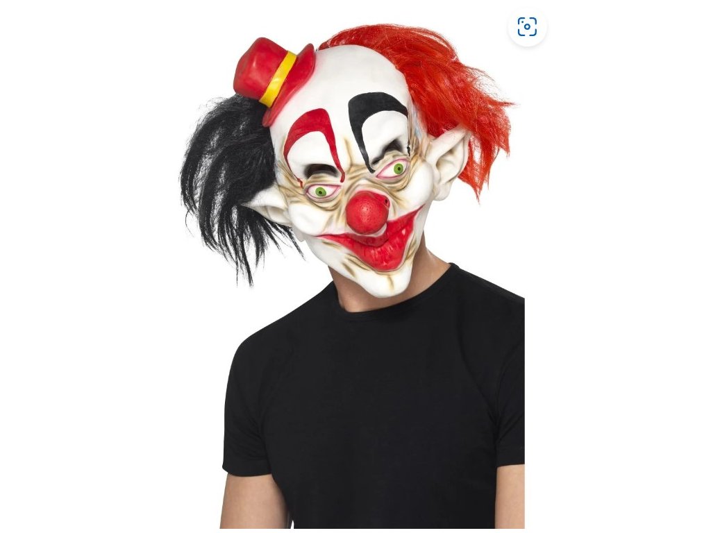 61167_maska-latexova-creppy-clown--cierno-cervena