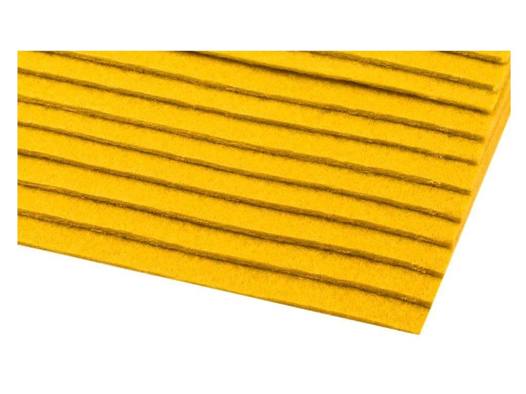 Látková dekoratívna plsť / filc 20x30 cm, žĺtková žltá