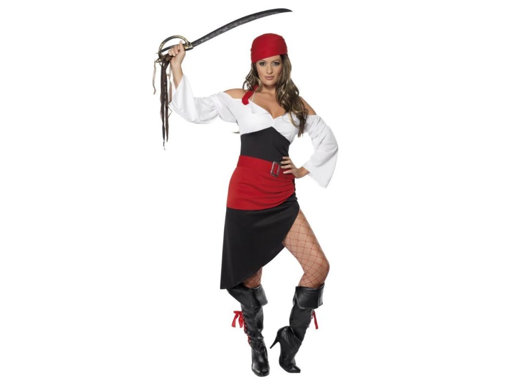 Kostým Sassy Pirátka, veľkosť (Číslo/produkt M)