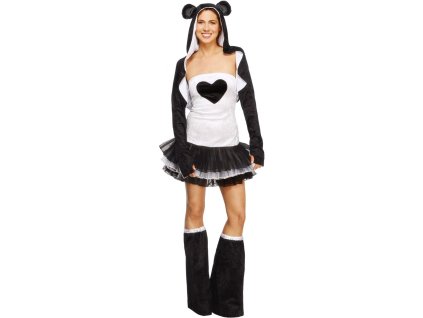 Kostým Panda, veľkosť M (šaty, kabát, návleky)