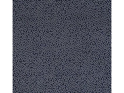 Úplet N5769 tmavo modrý, biele bodky, š.150