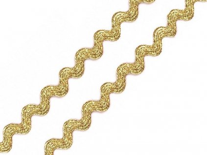 Hadovka - vlnovka šírka 4 mm s lurexom zlatá