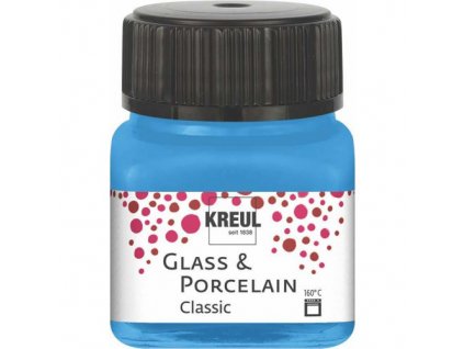 KREUL GlassPorcelainClassic, farba na sklo a porcelán, Light Blue 20ml RGB