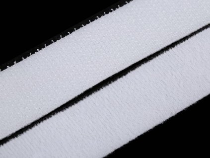 Suchý zips 20mm obojstranný biely
