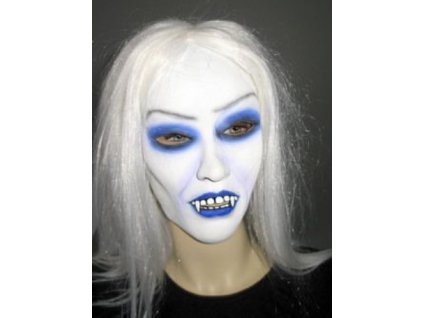 Dospelá latexová maska ​​gotického upíra s vlasmi