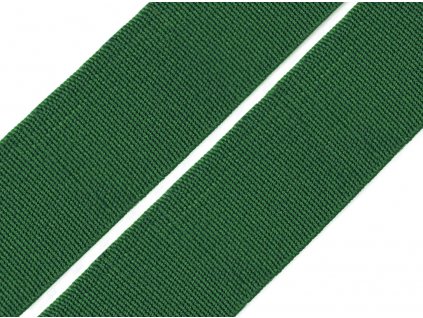 Guma hladká šírka 20mm tkaná farebná , zelená