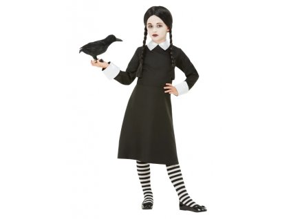 Kostým Addams family Wednesday , gotický školský, veľkosť L
