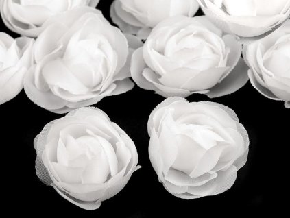 Umelý kvet ruže Ø35 mm, biela, 1ks